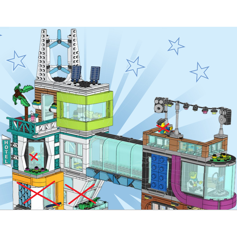［想樂］『拆賣』全新 樂高 LEGO 60380 旅館 不含人偶及其配件 拆盒場景