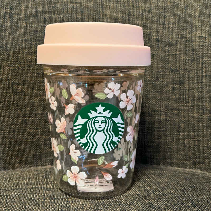 [現貨］日本星巴克Starbucks透明櫻花雙層耐熱玻璃杯296ml