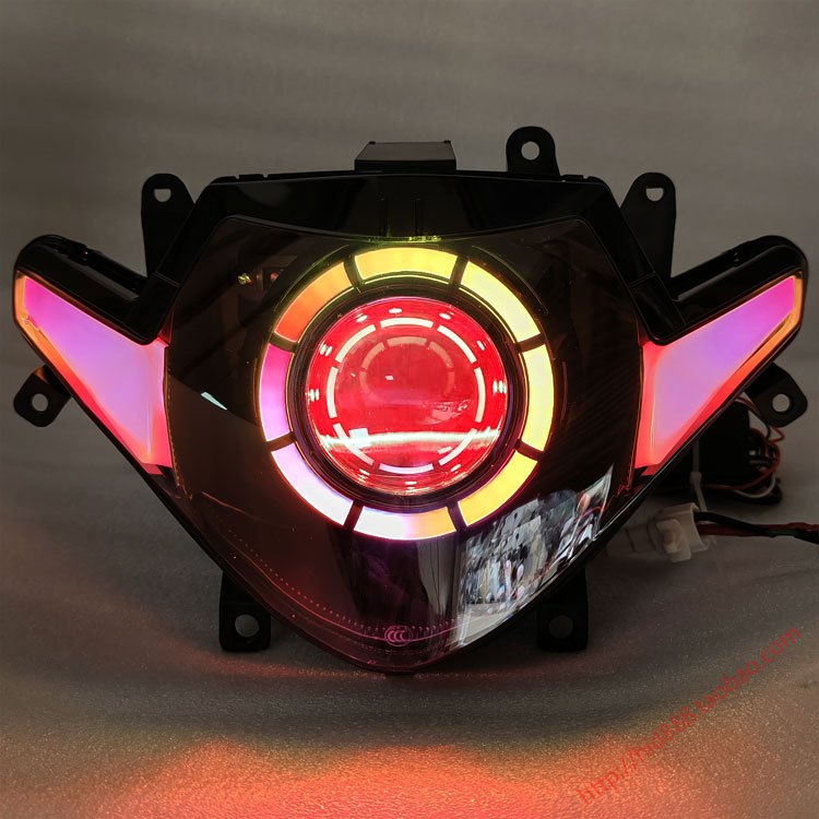 適用於鈴木GSX250r改裝升級天使眼大燈總成配件摩托車LED雙光透鏡