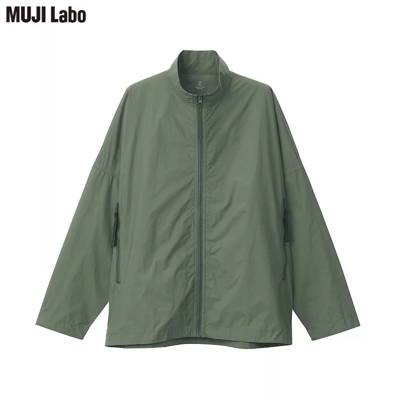 MUJI Labo 無印良品L號 風衣外套 綠 夾克外套 撥水防風尼龍外套