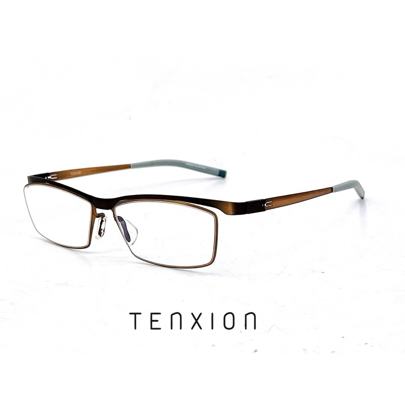 【本閣】TENXION TNR03 日本製超輕薄鋼無螺絲光學方框眼鏡 德國紅點設計大獎 深咖啡/古銅色 ic眼鏡雙層造型