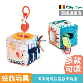 【可吊掛】力力布丁 感統方塊 嬰兒玩具 安撫玩具 動物聲音 寶寶玩具 嬰幼兒玩具 Lilliputiens 官方旗艦