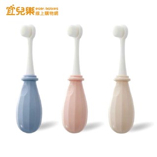 KUKU 酷咕鴨 極細兒童萬毛牙刷 0~3歲 霧藍/櫻粉/米杏【宜兒樂】