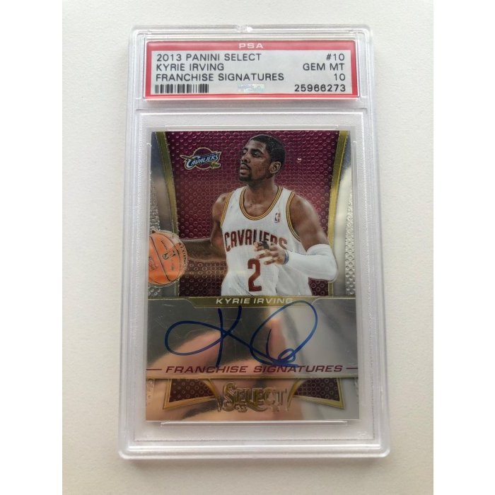 2013-14 Panini Select Franchise Kyrie Irving PSA 10 簽名卡 籃球卡