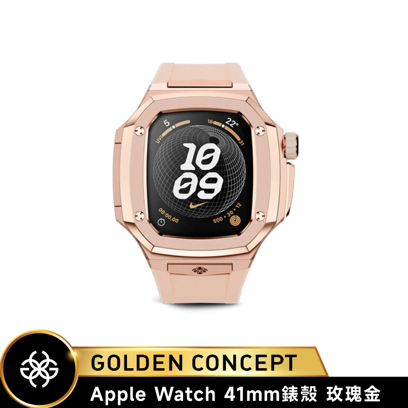 Golden Concept Apple Watch 41mm 玫瑰金錶框 玫瑰金橡膠錶帶 WC-SPIII41-RG