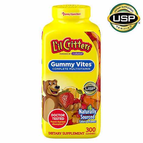 【現貨】美國好市多(期限2024/12)L'il Critters Gummy 綜合維他命兒童軟糖 300顆