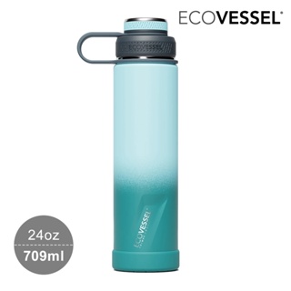 ECOVESSEL Boulder 真空保溫瓶 24oz (709ml)｜水藍-綠漸層FH