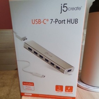 j5create usb-c轉7埠hub集線器 jch377