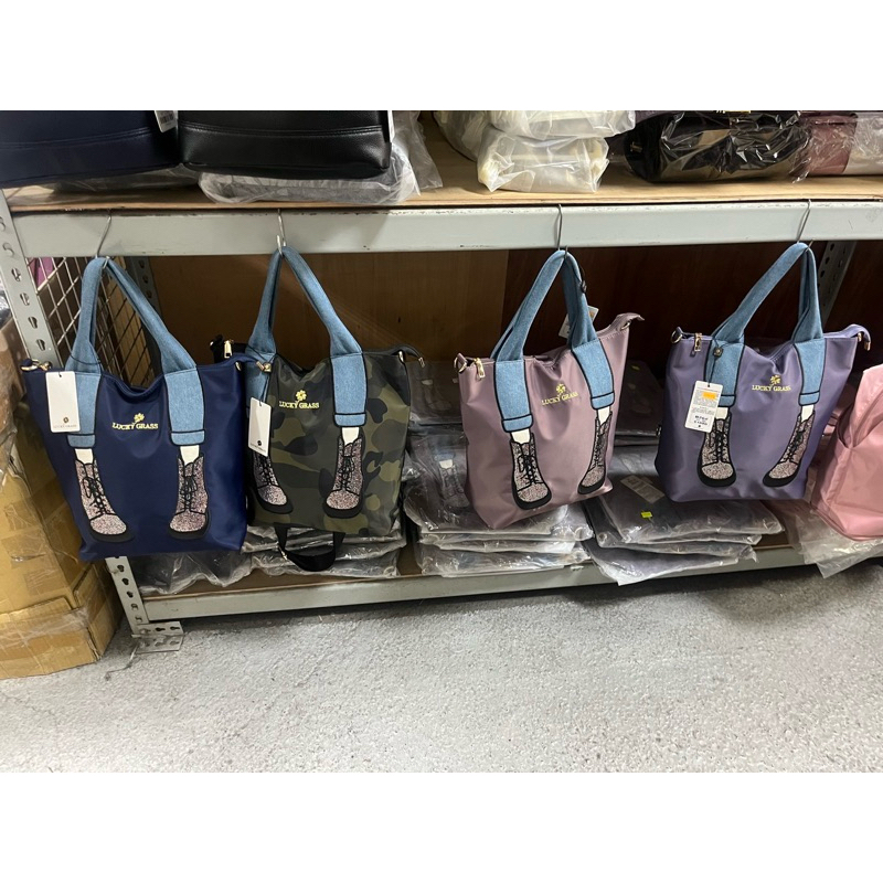 新色紫色上市-刺繡美腿包設計大容量手提斜背包 後背包 三用包（22）