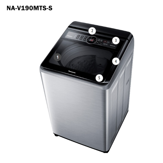 限時優惠 私我特價 NA-V190MTS-S【Panasonic 國際牌】19公斤 雙科技變頻直立式洗衣機 不鏽鋼