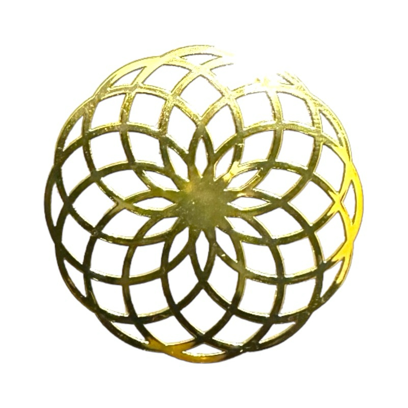 千瓣蓮花 3cm 神聖幾何金屬貼片 銅合金 能量符號 冥想 磁場 靈性提升轉化 奧剛 金字塔 材料 居家佈置