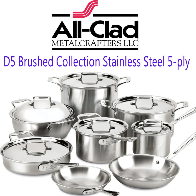 美國 All-Clad D5 BRUSHED COLLECTION 五層 拉絲不銹鋼鍋 單柄 醬汁鍋 湯鍋 炒鍋 平底鍋