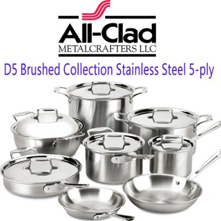 美國 All-Clad D5 BRUSHED COLLECTION 五層 拉絲不銹鋼鍋 單柄 醬汁鍋 湯鍋 炒鍋 平底鍋