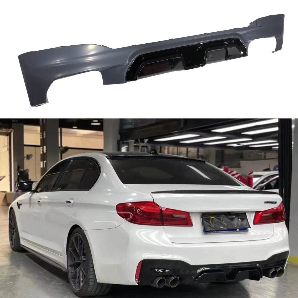 台灣之光 全新 寶馬 BMW G30 前期 M5 CS款原廠後保桿專用後中巴 後下巴 後下擾流 台製