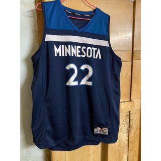 Fanatics 品牌 NBA 美國職籃明尼蘇達灰狼隊22號WIGGINS 威金斯 籃球球衣（下標有瑕疵）