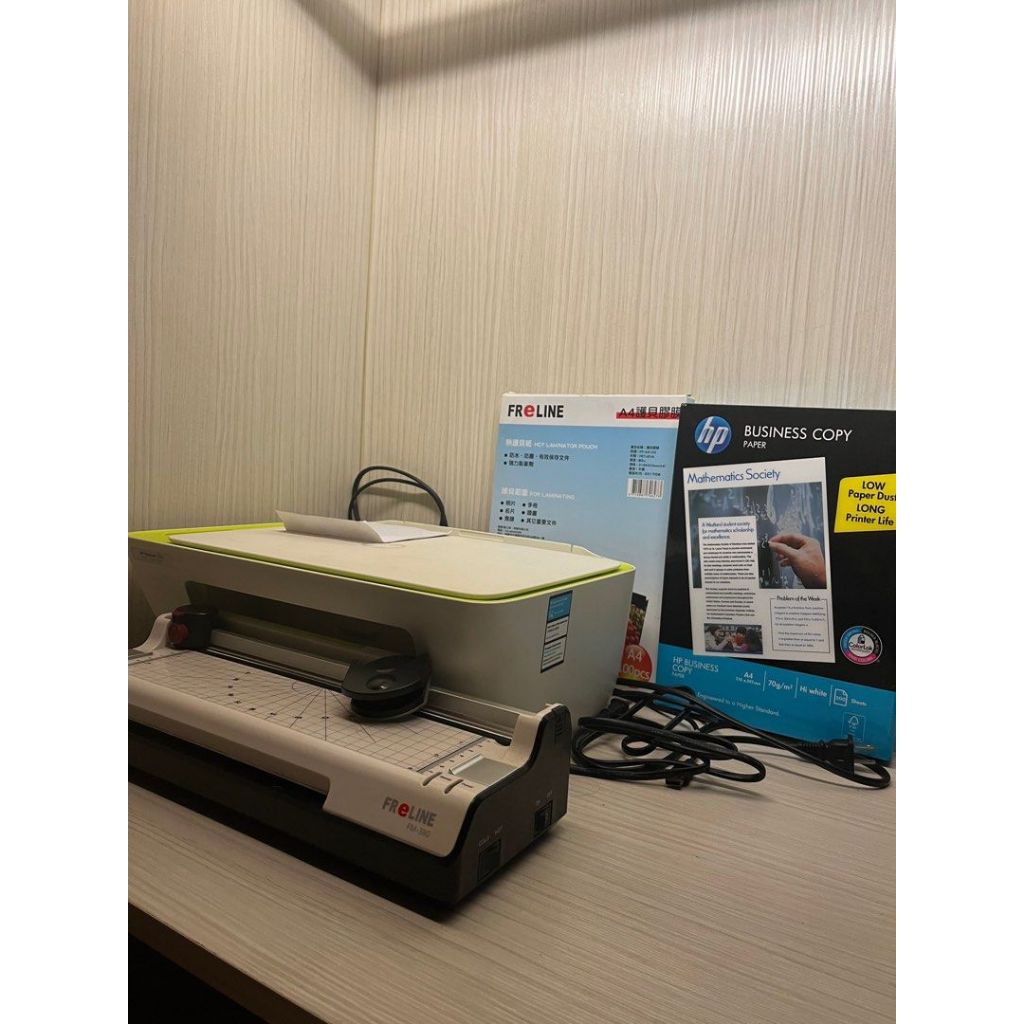 [二手] HP2130 印表機 &amp; FReLINE (FM-380) 六合一裁切護貝機