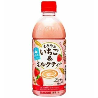 日本 SANGARIA 草莓奶茶 風味 牛奶 飲料 500ml 箱購 24瓶 草莓 奶茶