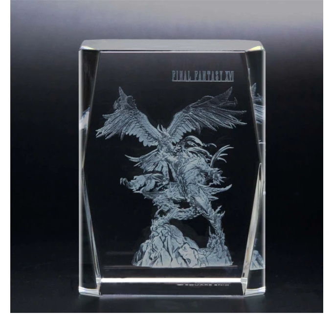 Square Enix FINAL FANTASY 16 3D水晶玻璃 PHOENIX &amp; IFRIT 太空戰士16