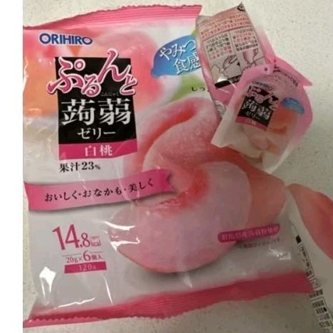 日本 Orihiro 水果風味果凍 果汁果凍 日本果凍 吸果凍 果凍 20g  白桃