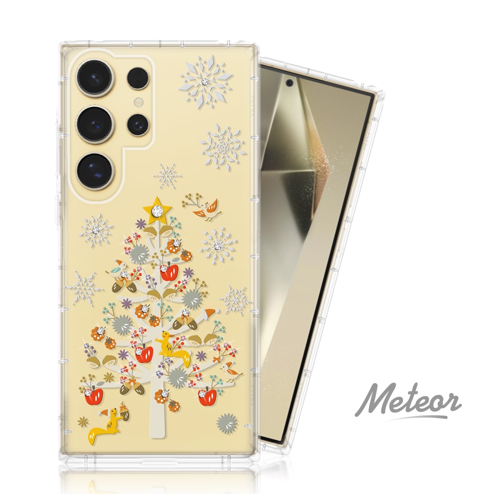 Meteor 適用 Samsung Galaxy S24 Ultra S24+ S24 彩繪防摔手機殼 聖誕樹派對