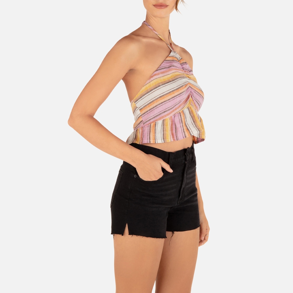 HURLEY｜女 SUNSET STRIPE HALTER TOP 背心上衣