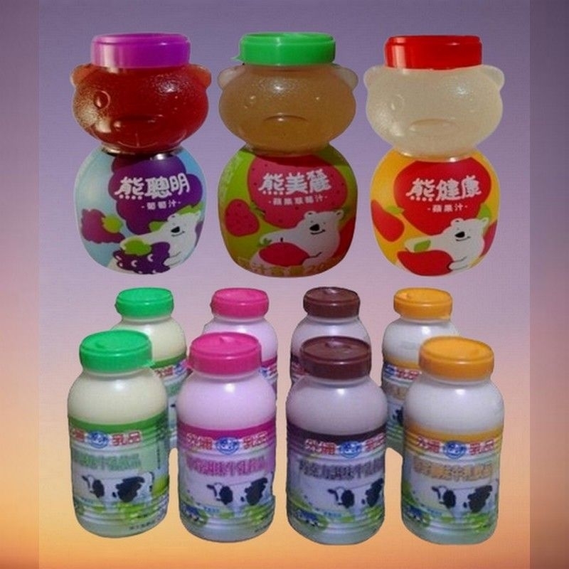 Q版可愛熊 熊果汁(葡萄.蘋果草莓.蘋果汁) / 外埔牛乳[外埔農會]保久乳.調味乳