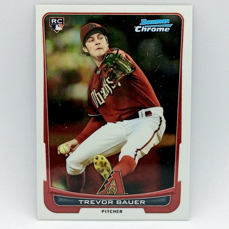 Trevor Bauer RC 新人卡 2012 Bowman Chrome 金屬卡 響尾蛇 道奇 紅人 MLB 球員卡