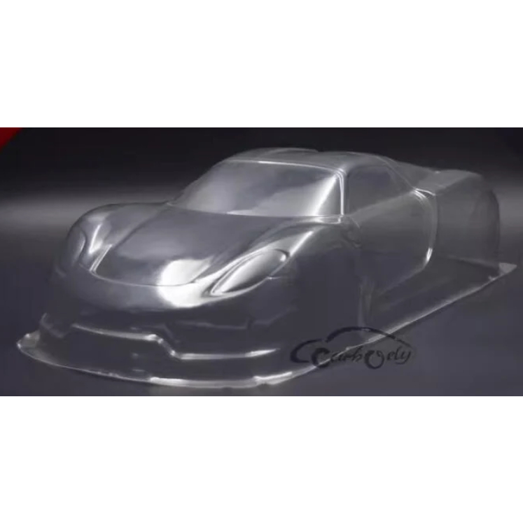 (阿哲RC工坊) 1/10 保時捷 Porsche 透明 車殼 (附遮蓋 車身 貼紙)