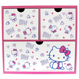 Hello Kitty 凱蒂貓~HELLO KITTY多多積木三抽收納盒*38146