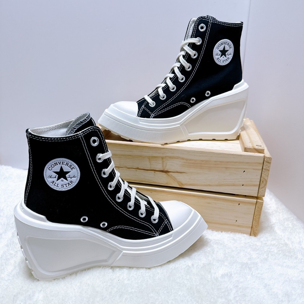 SunQSelect CONVERSE 70 女款 高筒 高跟鞋 厚底鞋 KARINA 增高 幾何 帆布 A06478C