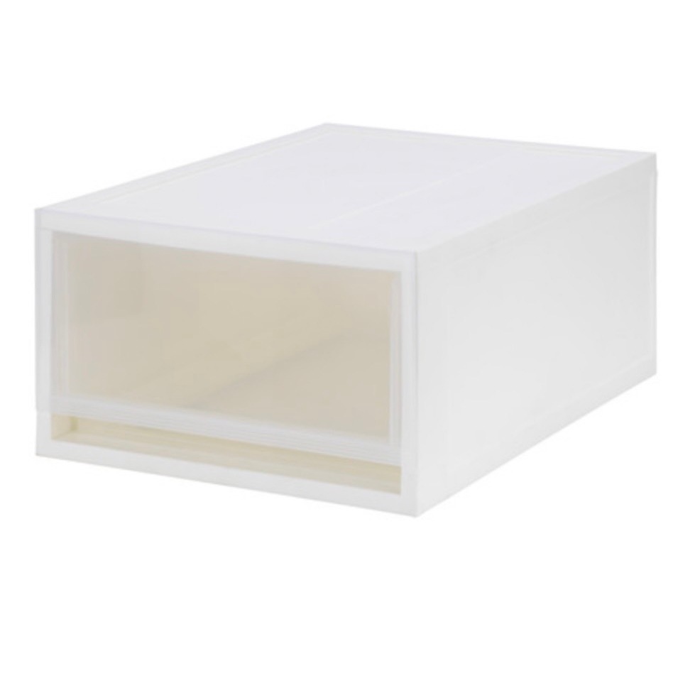 ikea  組合式抽屜盒, 透明白色 （25*26*12cm)