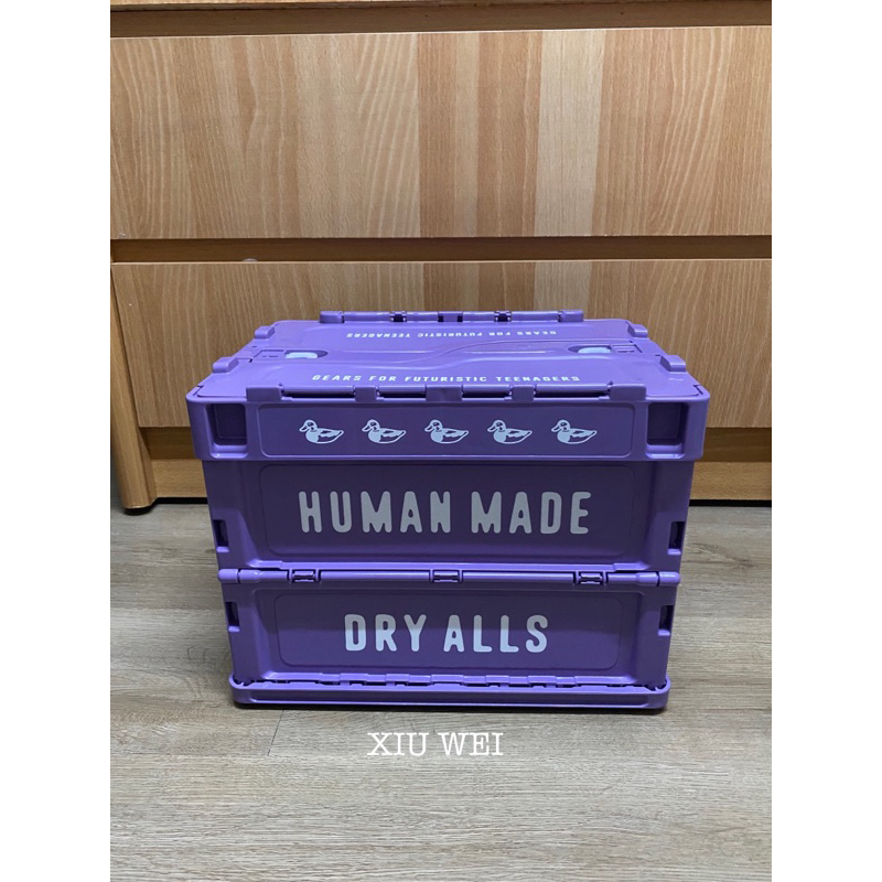 全新HUMAN MADE CONTAINER 20L鴨子🦆折疊收納箱 箱子露營收納箱 置物箱 💜彡 粉紫色🇯🇵日本公司貨