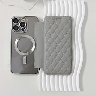 菱格膚感皮套 磁吸全包 帶鏡頭膜 適用 iPhone 16E 15 14 13 12 11 Pro max手機殼 保護殼
