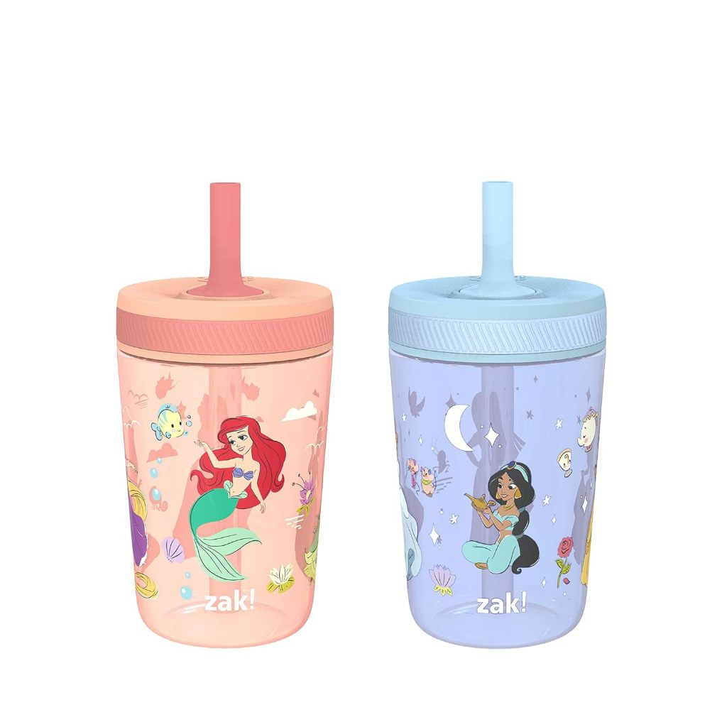 預購15oz🚀空運🚀美國專櫃  Zak 迪士尼 水杯 公主 princess 吸管水杯 塑膠款 兩入組 水壺