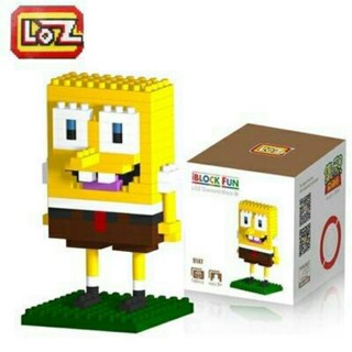 【 全新現貨 】LOZ 鑽石積木 卡通海綿寶寶 樂高 模型 公仔 益智 拼圖 收藏 交換禮物 新年禮物 9歲以上