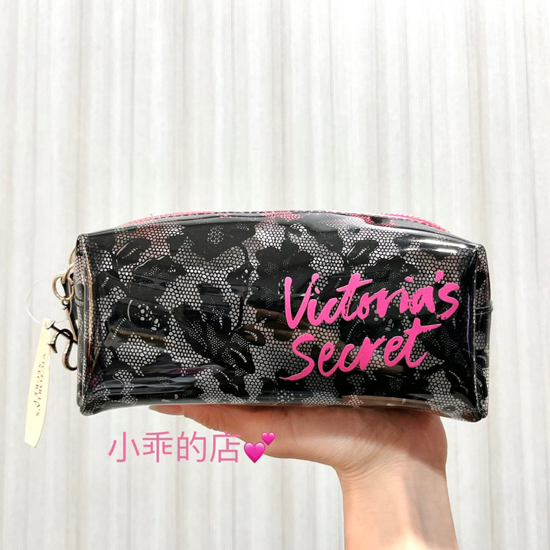 正品現貨💕美國Victoria’s Secret維多利亞的秘密透黑蕾絲化妝包