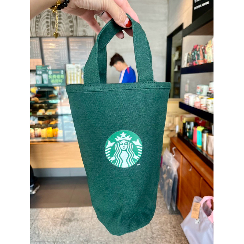 星巴克 starbucks現貨🔥品牌綠經典隨行杯袋 綠女神杯袋限量