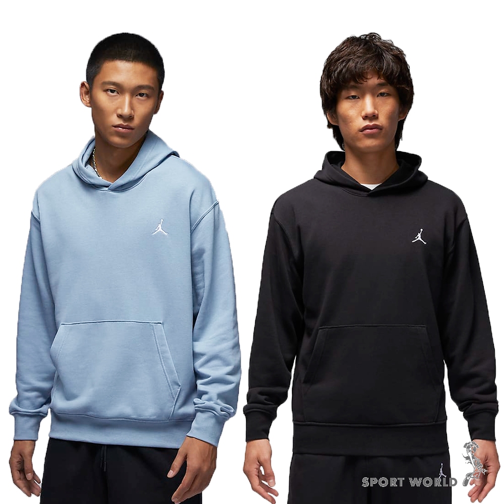 Nike 長袖上衣 男裝 連帽 Jordan 藍/黑【運動世界】FQ3679-436/FQ3679-010