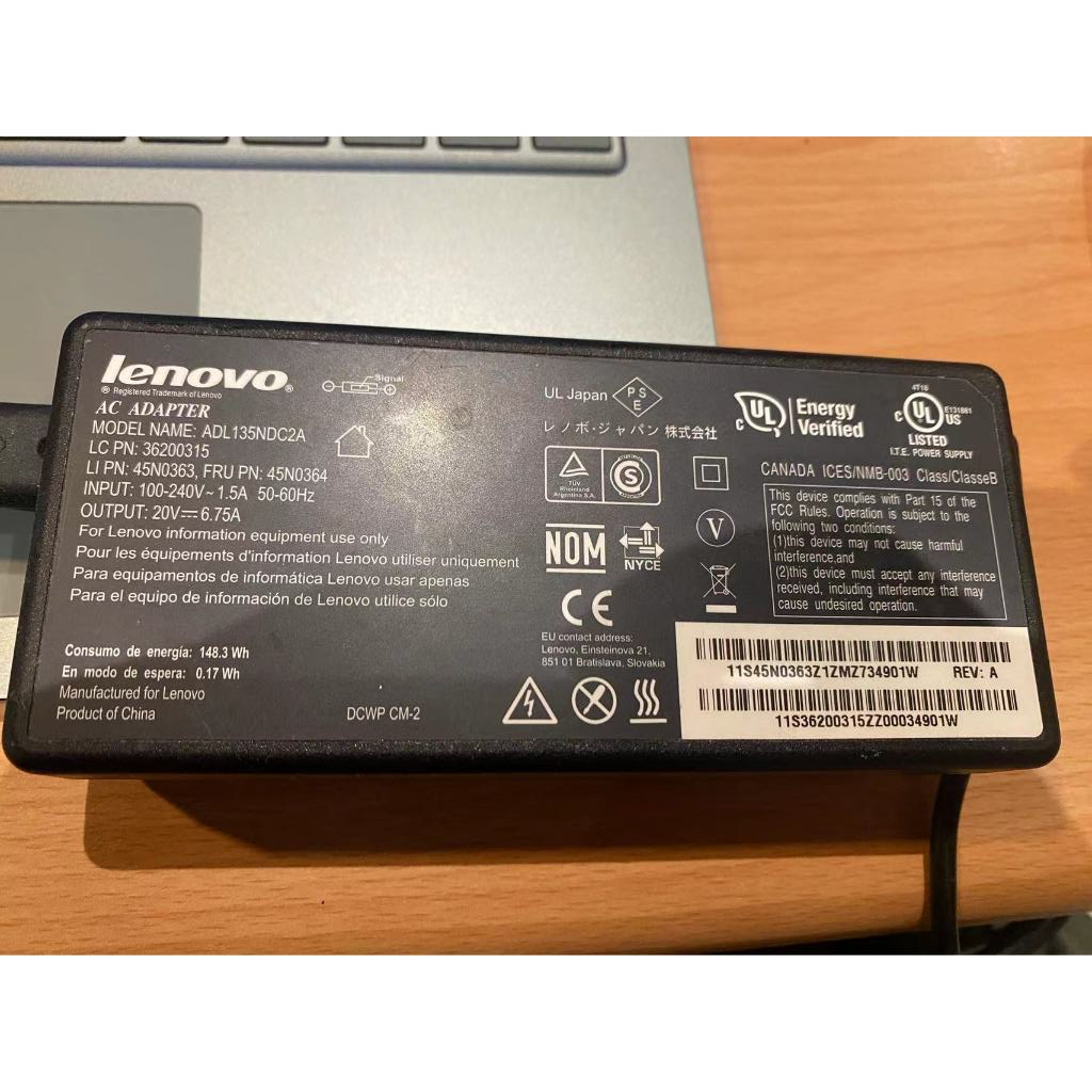 LENOVO 135W 變壓器 ADL135NDC2A 方口