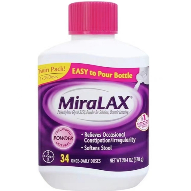 Miralax 軟化劑 嬰兒 老人 孕㛿 兒童 軟化 578g/瓶