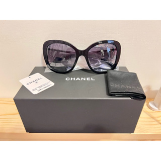 【全新轉賣】 CHANEL日本專櫃香奈兒CH5427H珍珠造型偏光墨鏡