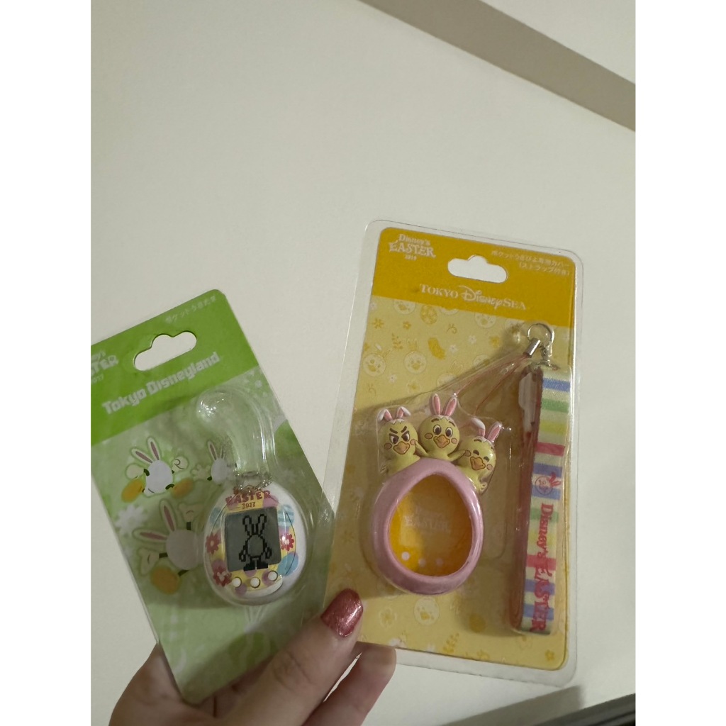 日本東京迪士尼 樂園 復活節限定 小雞 兔子雞 電子雞 玩具機 保護套 兔子蛋 玩具