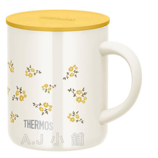 THERMOS膳魔師 不銹鋼真空保溫杯 350ml 黃色小花 JDG-352LTD YF