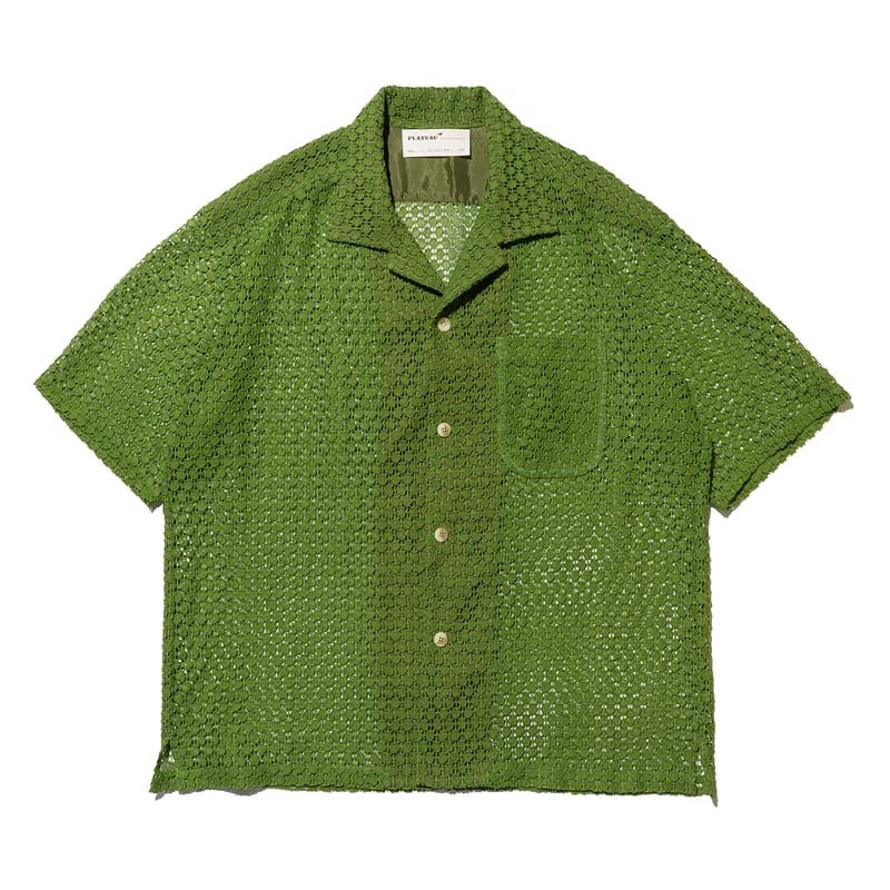 『Definite』PLATEAU STUDIO / grass lace shirt - grass