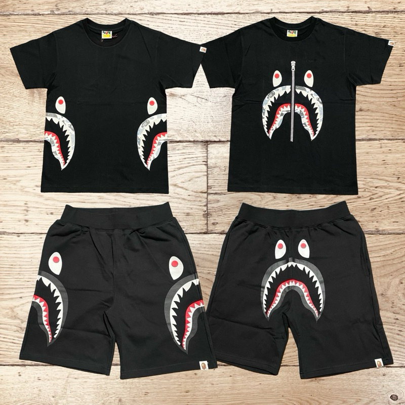 【R-MAN】台灣現貨 A BATHING APE BAPE SHARK TEE 鯊魚 拉鍊 短踢 APE 日本公司貨