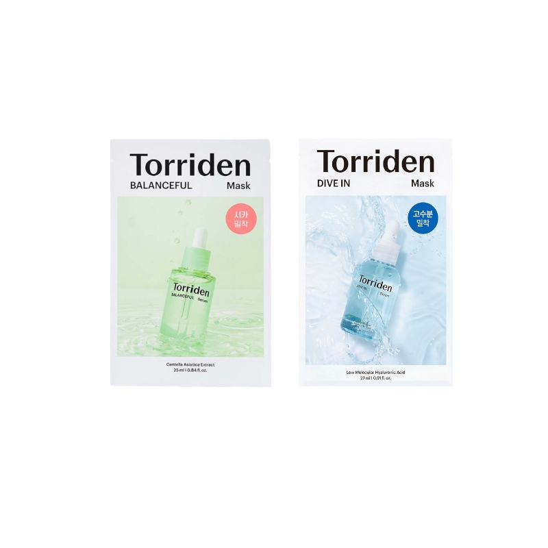 美人瑜~韓國熱銷 Torriden 玻尿酸面膜 / 積雪草面膜 單片售