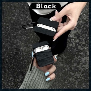 ｜Black系列黑色嚴選｜Ins風格皺褶の黑色AirPodsの 保護套