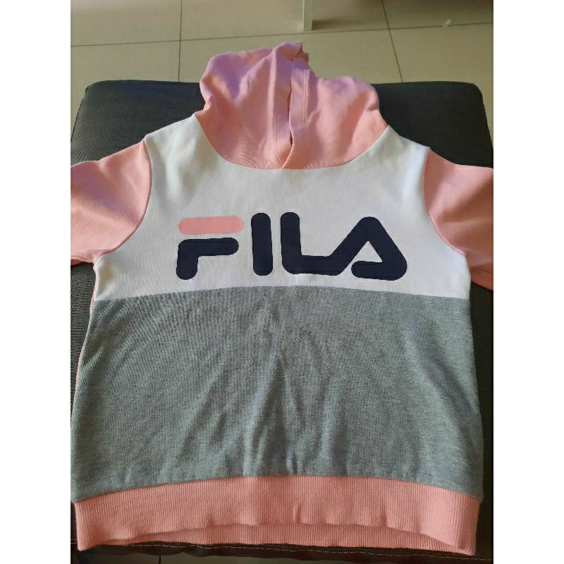 2手童裝 FILA 女童帽T 120公分（不議價）