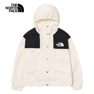 The North Face 防潑水連帽防風 女風衣外套-米白-NF0A5JXOQLI