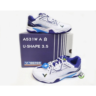 五羽倫比 VICTOR 勝利 A531W A 白 羽球鞋 室內運動鞋 運動鞋 勝利羽球鞋 U-SHAPE 3.5 超寬楦